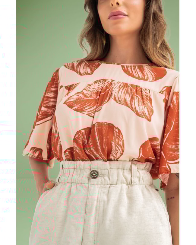 Shorts Balloon em Sarja e Linho Cereja Rosa-d7641f5c-742f-42b8-be9b-edf8e3c10233