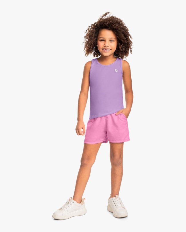 Shorts Básico Infantil em Moletinho Menina Kely Kety-dd66367d-92f8-44d4-8dab-faadb1713408