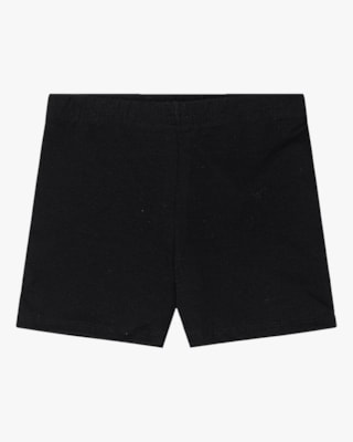 Shorts Básico Infantil Feminino em Cotton - Kely Kety - Preto