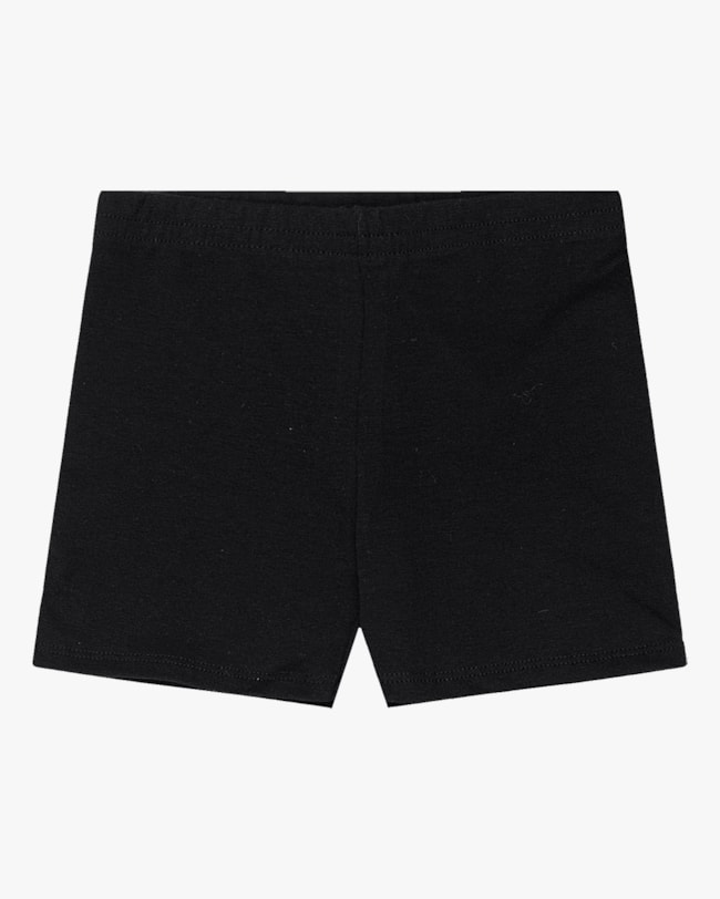 Shorts Básico Infantil Feminino em Cotton - Kely Kety - Preto-d2fa423c-5fad-4afe-9a65-1c58fa164562