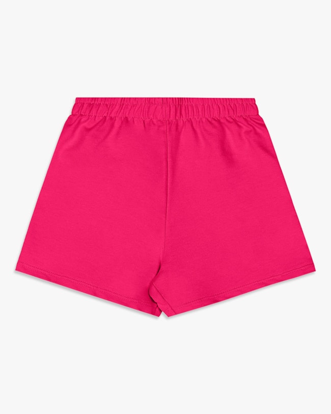 Shorts Básico Infantil Menina em Moletinho - Kely Kety - Cherry-b965bdc5-4a7c-4d60-ada9-f047bfef0fe3