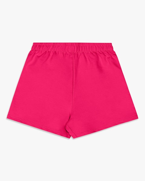 Shorts Básico Infantil Menina em Moletinho - Kely Kety - Cherry