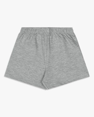 Shorts Básico Infantil Menina em Moletinho - Kely Kety - Mescla