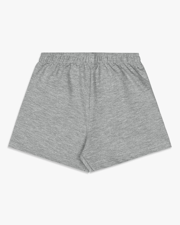 Shorts Básico Infantil Menina em Moletinho - Kely Kety - Mescla