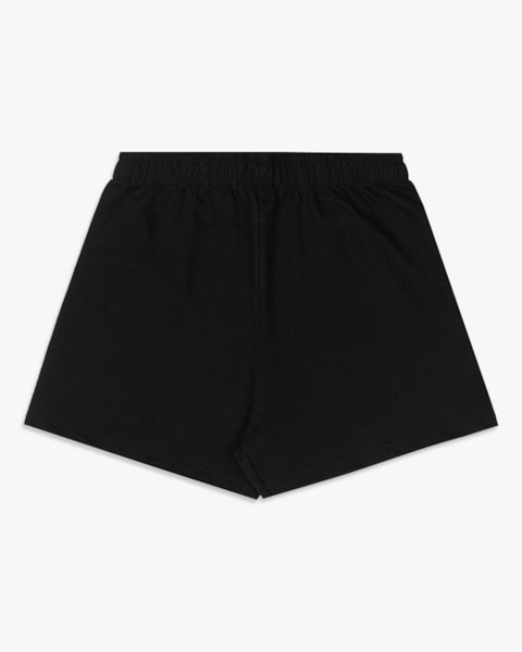 Shorts Básico Infantil Menina em Moletinho - Kely Kety - Preto