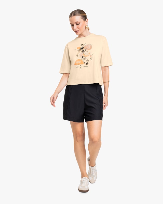 Shorts Feminino em Alfaiataria com Bolso - Cereja Rosa - Preto-4a13d53f-c88d-496e-ad76-c1dc6407f265