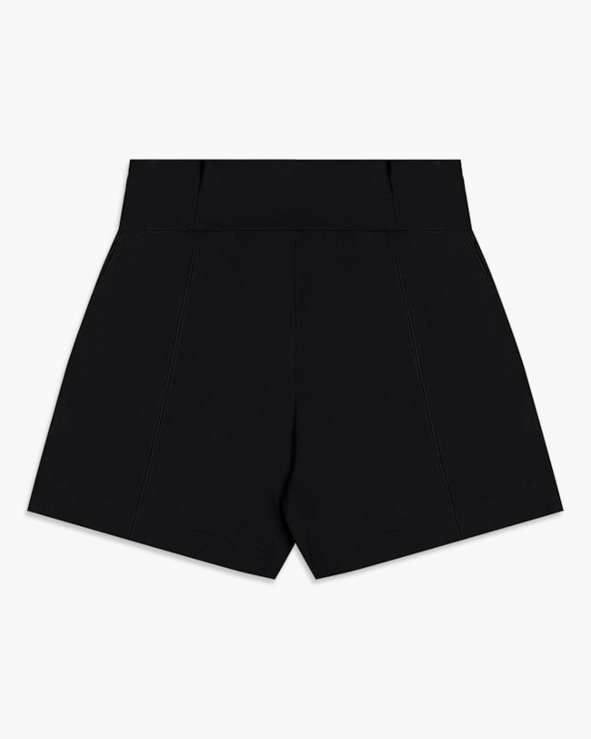 Shorts Feminino em Alfaiataria com Bolso - Cereja Rosa - Preto-944f7741-33ac-4ebe-93d3-a5c1a464c1d9