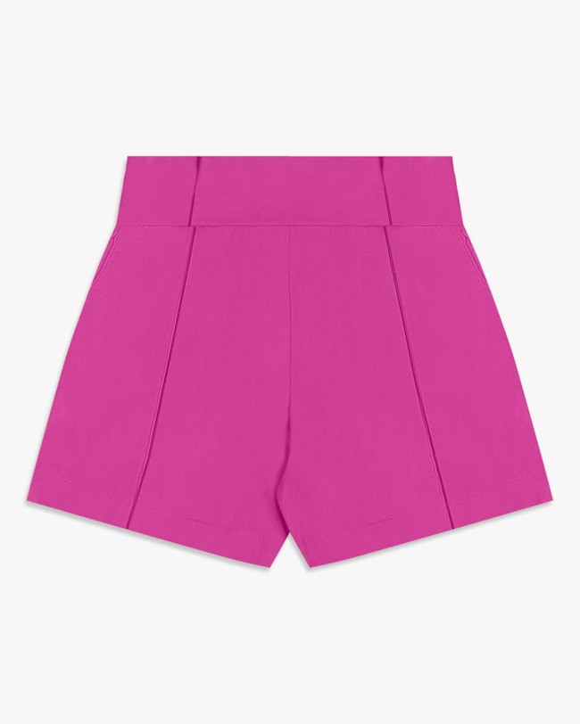 Shorts Feminino em Alfaiataria com Bolso - Cereja Rosa - Violet-65d0bb97-cb05-4b5d-88c7-6ef4f2bd68c6
