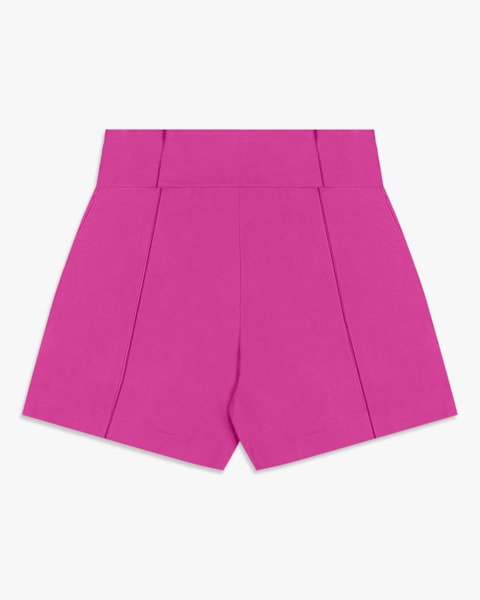 Shorts Feminino em Alfaiataria com Bolso - Cereja Rosa - Violet