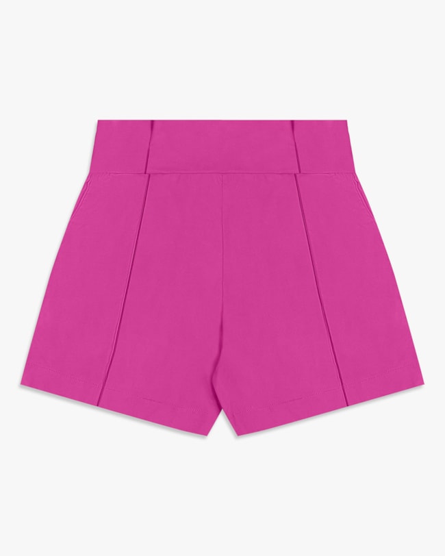 Shorts Feminino em Alfaiataria com Bolso - Cereja Rosa - Violet-ae8950ee-b061-4520-b312-8f828258cad5