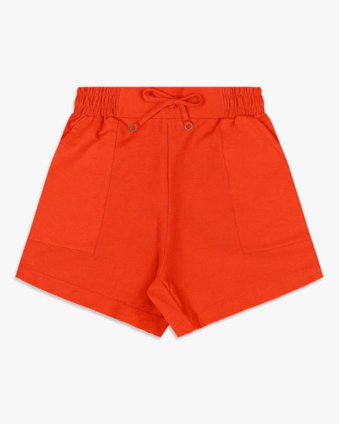 Shorts Feminino em Moletinho com Bolso - Cereja Rosa - Carrot