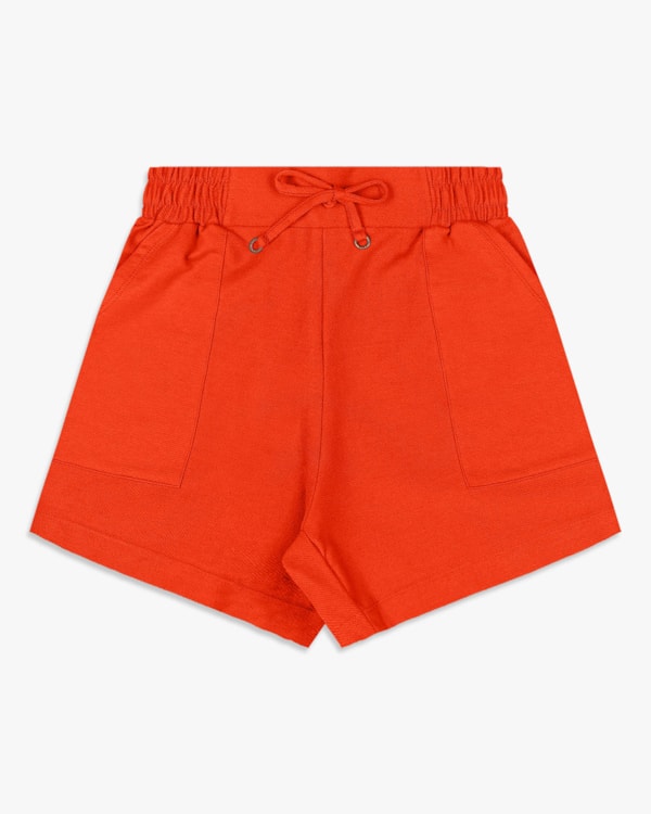 Shorts Feminino em Moletinho com Bolso - Cereja Rosa - Carrot