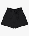 Shorts Feminino em Moletinho com Cinto - Cereja Rosa - Preto-15208e28-5a3b-4000-bf15-78da83a98d06