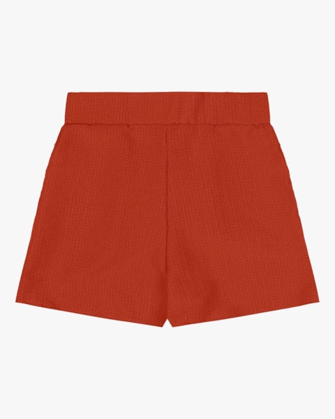 Shorts Feminino em Tecido Crepe Texturizado Cereja Rosa