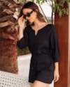 Shorts Feminino em Tecido Viscose Linho - Cereja Rosa - PRETO-4a8b6ccf-1da1-4c2f-9f86-fd60330c70af