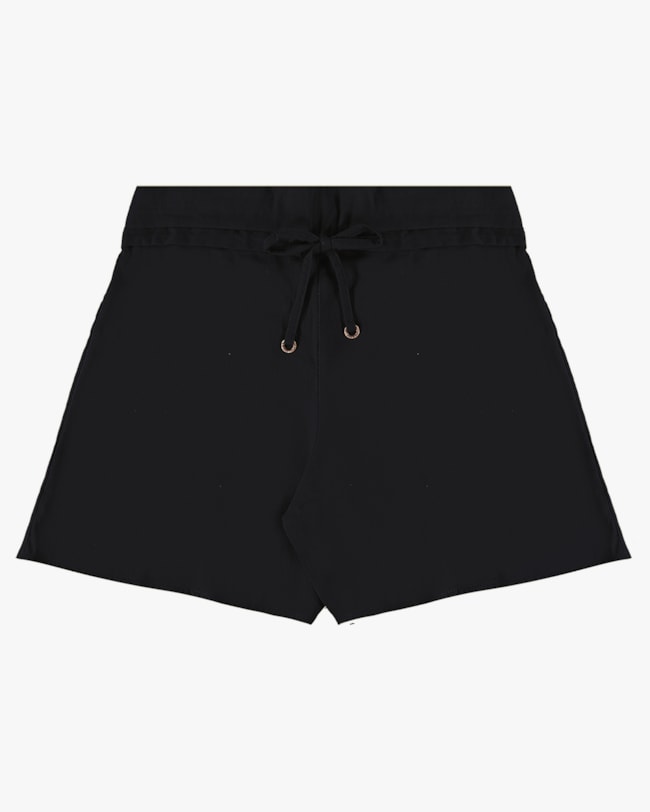 Shorts Feminino em Tecido Viscose Linho - Cereja Rosa - PRETO-5c870e38-5c0f-4f14-832c-5a3e1bdd9686