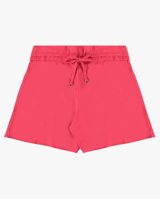 Shorts Feminino em Tecido Viscose Linho - Cereja Rosa - Rosa-e4af3284-4001-4fc5-990e-c574d90491d0