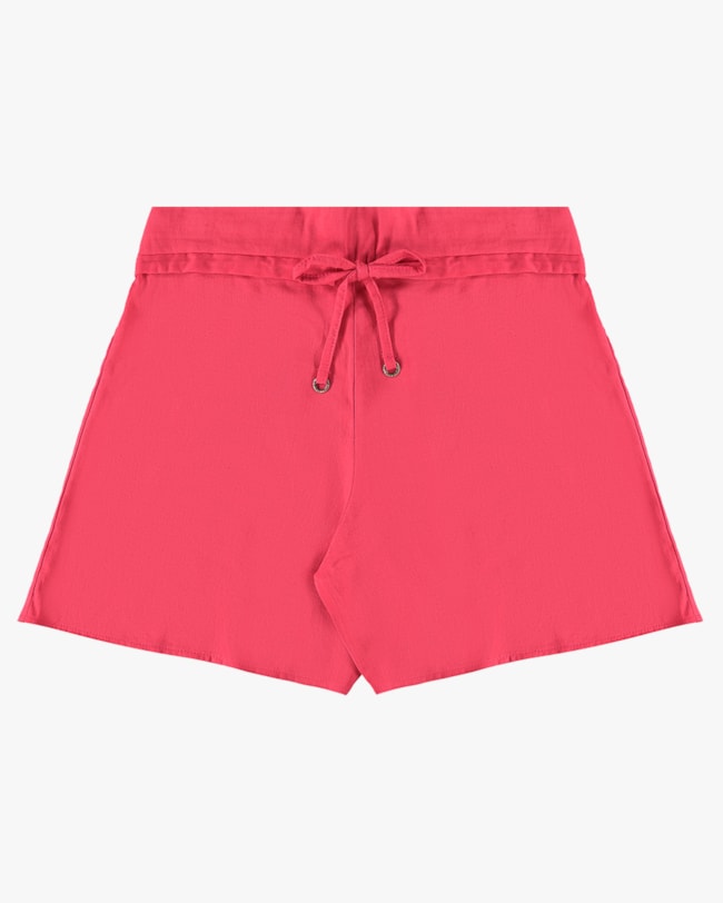 Shorts Feminino em Tecido Viscose Linho - Cereja Rosa - Rosa-13540434-87da-4d14-befc-8e2d83d0872c
