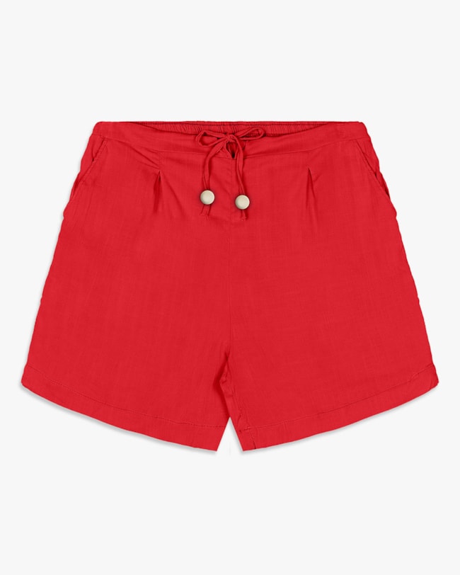 Shorts Feminino em Viscose com Amarração - Cereja Rosa - Cayenne-G-33379587-5669-41d1-a21f-89f6091b3b5a