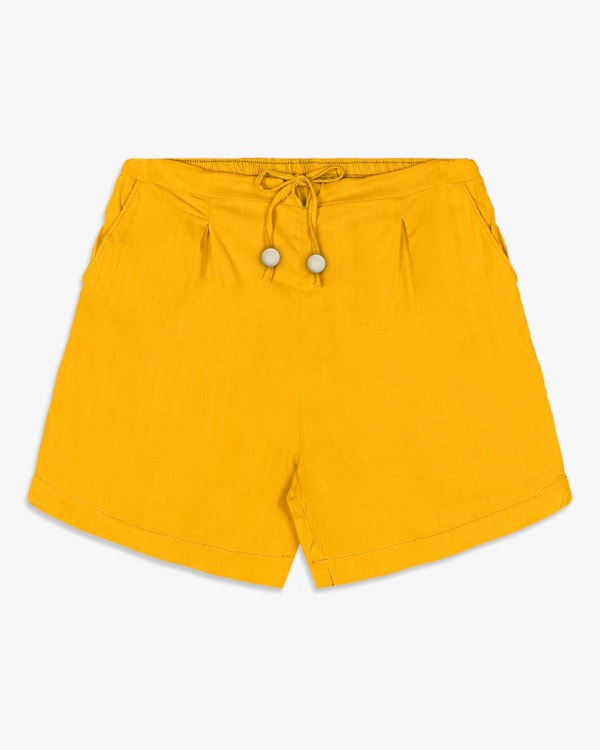 Shorts Feminino em Viscose com Amarração - Cereja Rosa - Gold-G