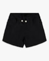 Shorts Feminino em Viscose com Amarração - Cereja Rosa - Preto-G-0714ba92-6d66-462c-85c0-e85a72edee2b