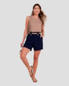 Shorts Feminino em Viscose com Bolsos Cereja Rosa Azul-1004acf9-7ac9-4268-98a1-1a548010e1bf