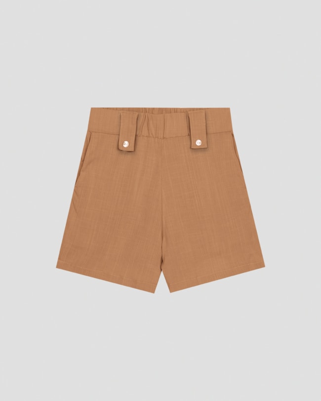 Shorts Feminino em Viscose com Bolsos Cereja Rosa Bege-689f1837-f26e-4e83-8948-8e7907a5efe0