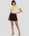 Shorts Feminino em Viscose com Bolsos Cereja Rosa Preto-0060cfb0-de25-49bd-899b-4c2116e5f821