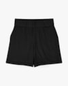 Shorts Feminino em Viscose Linho com Bolso - Cereja Rosa - Preto-95facfb7-53b1-4f90-ae6e-ecb184efb6c8
