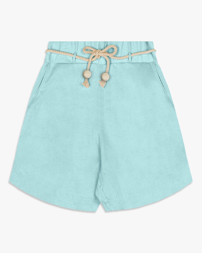 Shorts Feminino em Viscose Linho com Cordão - Cereja Rosa - Soft-G-023e6401-eeda-4ff9-ac6d-ee268c8c22f2