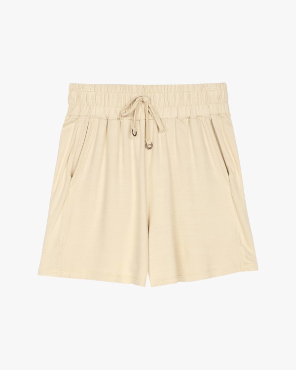 Shorts Feminino em Viscose Trabalhada com Bolso - Cereja Rosa - Tapioca