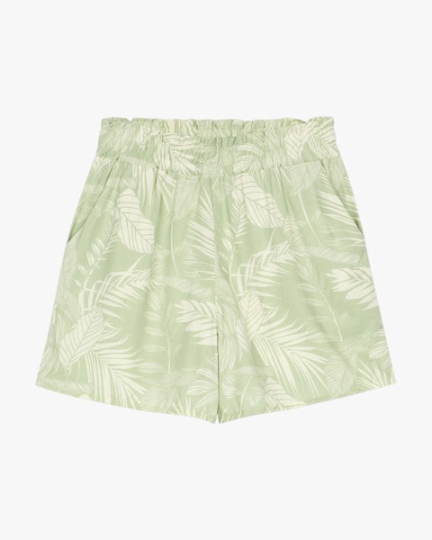 Shorts Feminino Estampado em Viscose Linho - Cereja Rosa - Mint