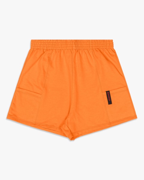 Shorts Feminino Juvenil em Moletinho com Bolso- BaseD - Nectarine Nectarine