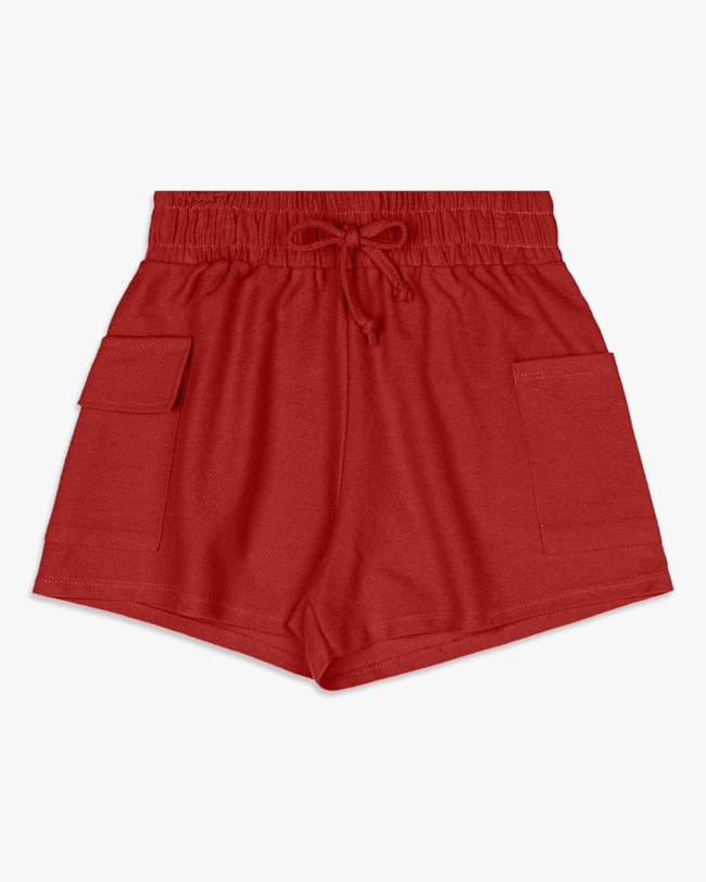 Shorts Feminino Juvenil em Moletinho com Bolso- BaseD - Sienna Sienna-7241f72b-ba7e-4bd2-8d33-c924139e0c89