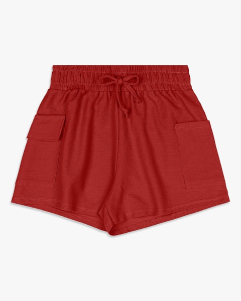 Shorts Feminino Juvenil em Moletinho com Bolso- BaseD - Sienna Sienna