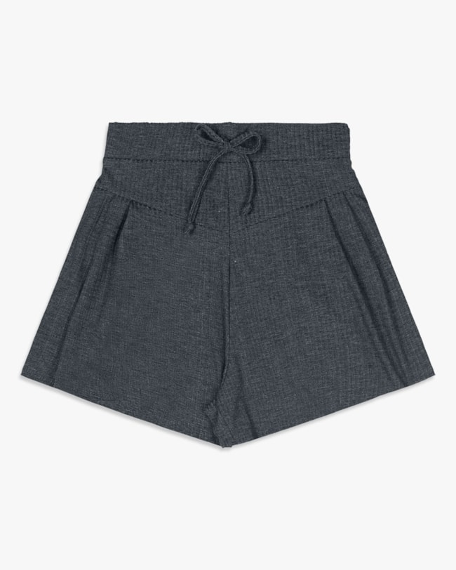 Shorts Feminino Juvenil em Ribana Canelada - BaseD - Dark Mescla-1fa4a8ff-d78d-4b26-8032-68bed9af2b64