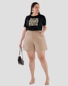 Shorts Feminino Plus Size com Bolso em Moletinho - Cereja Rosa - Toffee-25402243-b753-4f1e-8745-fa3d0c26e456