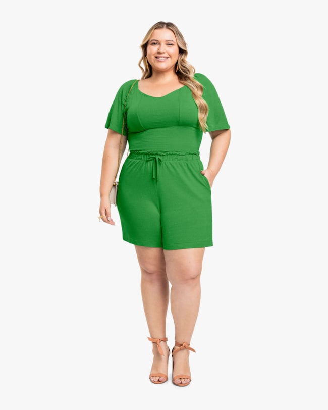 Shorts Feminino Plus Size em Viscose com Bolso - Cereja Rosa - Online-7e2eb35f-4c8d-4e38-81a5-5dd590f5f19e