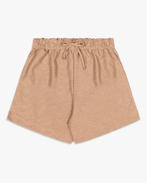 Shorts Feminino Texturizado com Bolso - Cereja Rosa -Toffee