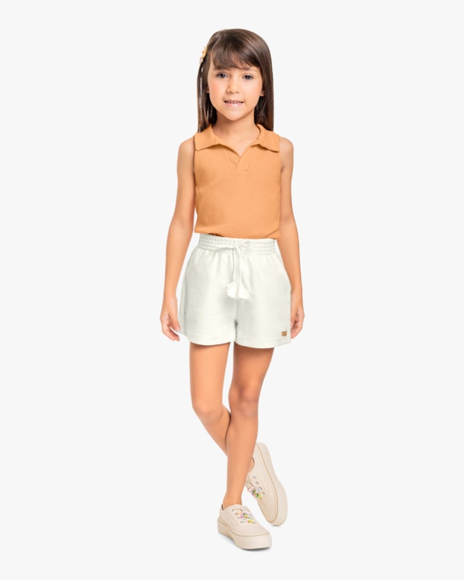 Shorts Infantil Menina em Moletinho Kely Kety-a0545aa1-78e8-4886-9974-83a234f9e418