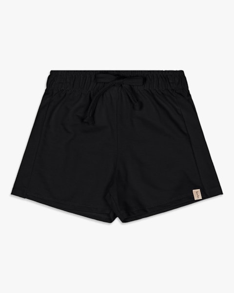 Shorts Infantil Menina em Moletinho - Kely Kety - Preto