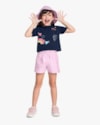 Shorts Infantil Menina em Moletinho Sarjado - Kely Kety - Astral-87b4570d-5853-40da-b257-126564866f06