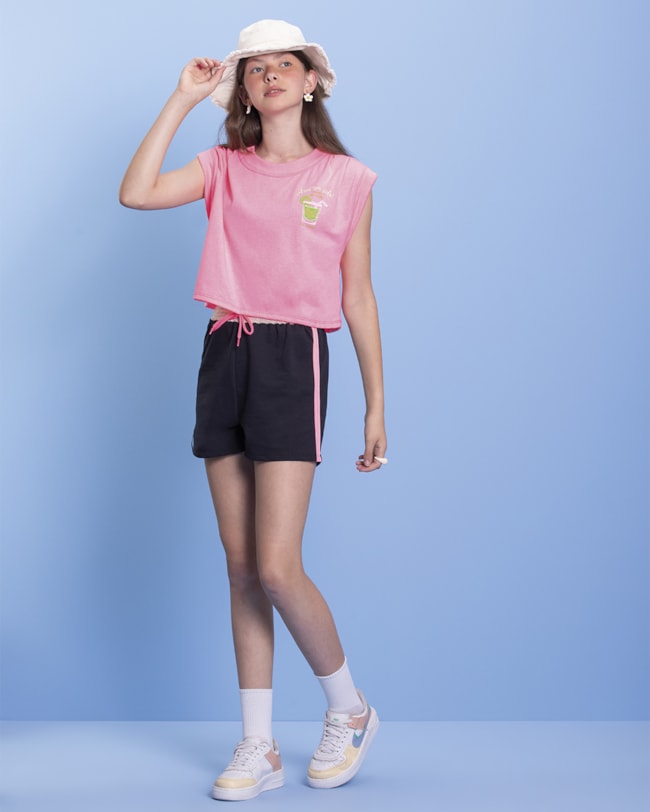 Shorts Juvenil em Moletinho Based-b40ca148-1ef0-46b4-9d50-459b41f1b05e