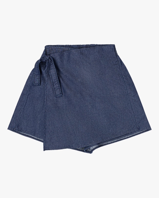 Shorts Juvenil Feminino Chambray BaseD BLUE-2e865275-8781-410f-8f18-71f671be487e