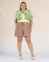 Shorts Plus Size em Moletinho com Cordão - Cereja Rosa - Aveia P-600a6dbc-0318-47f4-9b77-67c0d041e309