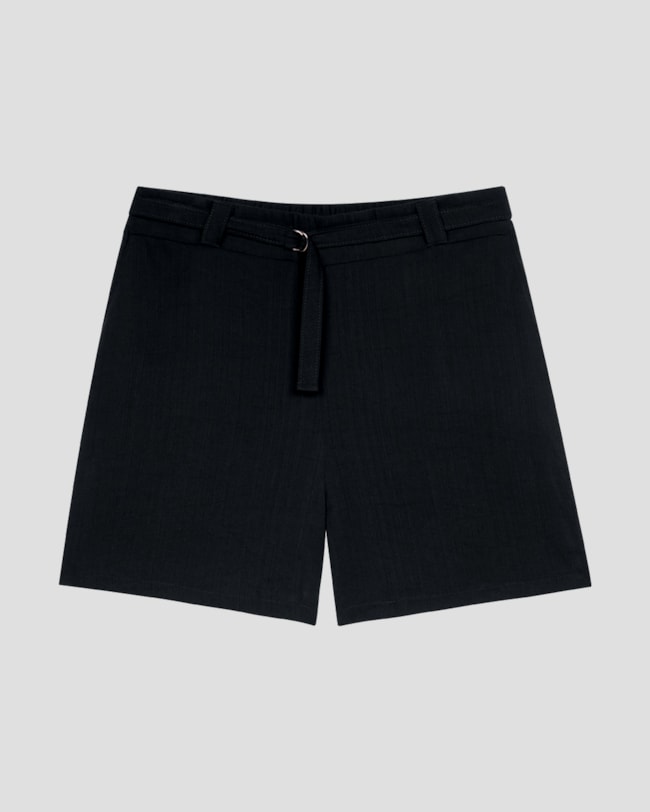 Shorts Plus Size em Viscose com Cinto Cereja Rosa Preto-eb23cfa6-3df6-4d2d-b0ed-a38706fe12df