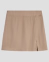 Shorts Saia Juvenil em Tecido Viscose com Fenda BaseD Marrom-61c6184b-c636-49c3-8e9a-a77b6c54d593