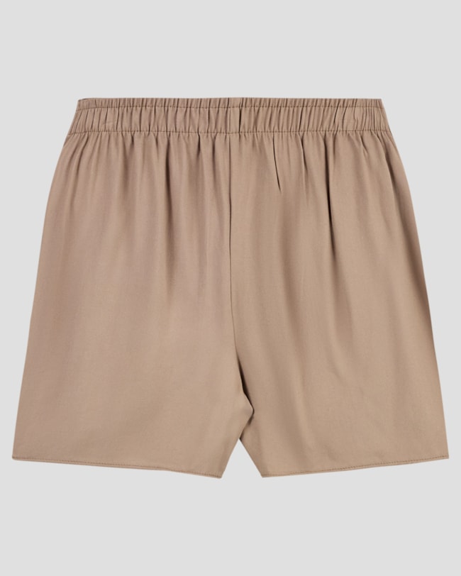 Shorts Saia Juvenil em Tecido Viscose com Fenda BaseD Marrom-0c99086d-381a-4499-a154-703f12bc1378