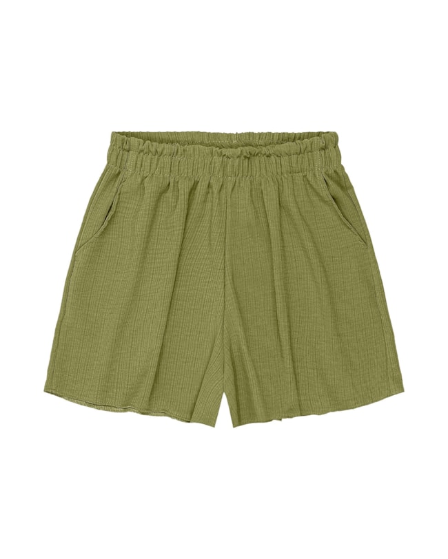 Shorts Tecido Crepe com Bolsos Cereja Rosa-1193cdcb-31ca-4c7d-bb1e-a1bd07d9907b