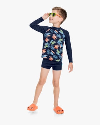 Sunga Boxer Infantil com Proteção UV - ReiRex - Oxford